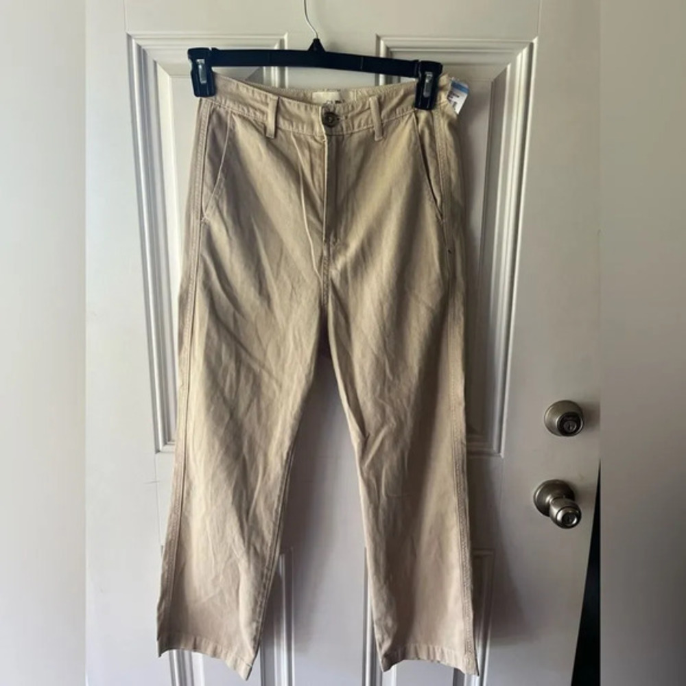 the GREAT high waisted 100% cotton cropped tan pants women’s new size 24